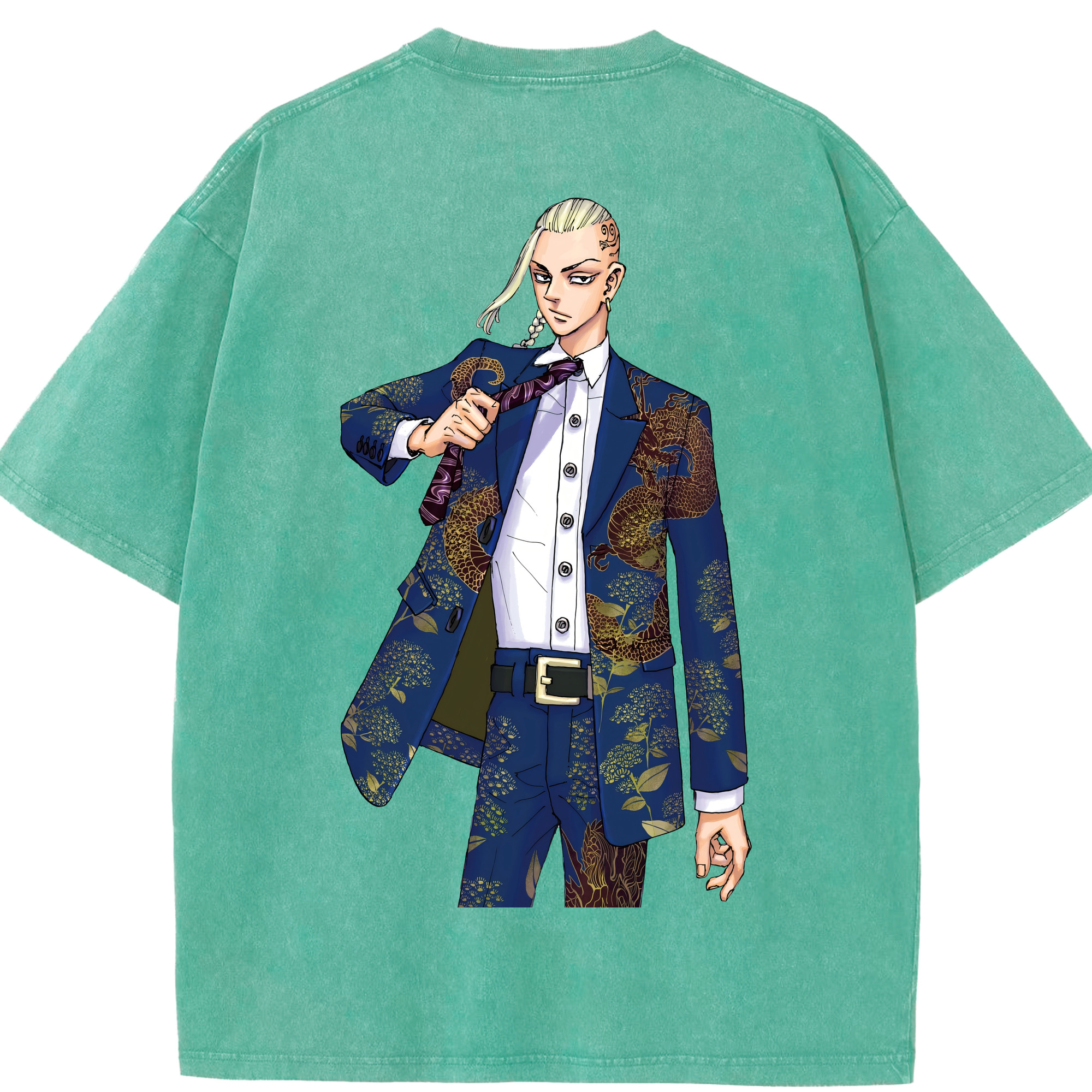 （画像用） 東京リベンジャーズ Tokyo Revengers 綿100% ヴィンテージ風 半袖Tシャツ（背面プリント）